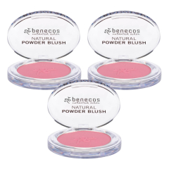 benecos - Compact Blush mallow rose - 5,50 g - 3er Pack