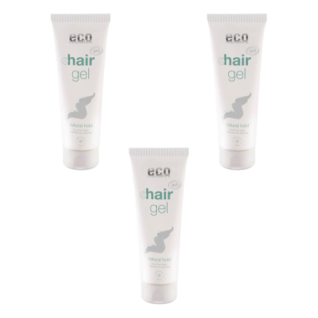 eco cosmetics - Haargel mit Kiwi und Weinblatt - 125 ml - 3er Pack