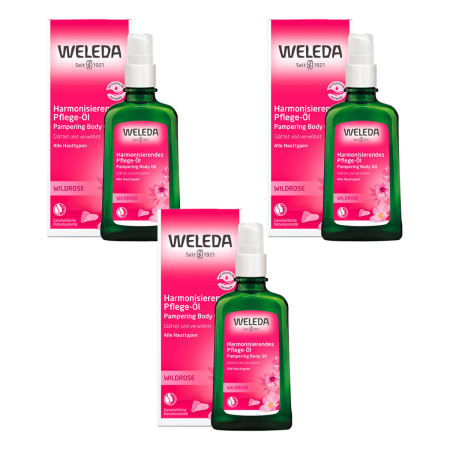 Weleda - Wildrose Harmonisierendes Pflege-Öl - 100 ml - 3er Pack
