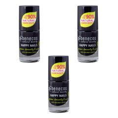 benecos - Nail Polish licorice - 5 ml - 3er Pack