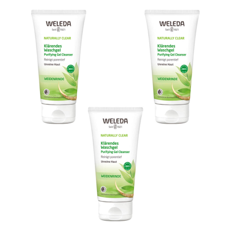 Weleda - NATURALLY CLEAR Klärendes Waschgel - 100 ml - 3er Pack