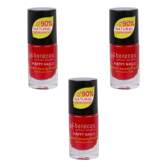 benecos - Nail Polish vintage red - 5 ml - 3er Pack