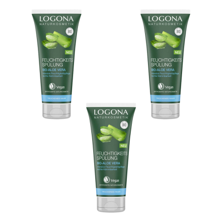Logona - Feuchtigkeits Spülung Bio-Aloe - 200 ml - 3er Pack