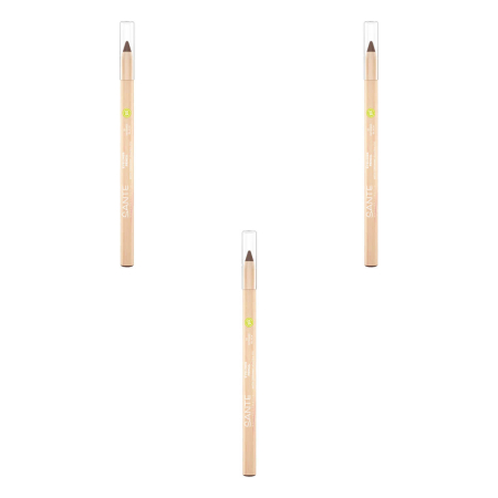 Sante - Eyeliner Pencil 02 Deep Brown - 1,14 ml - 3er Pack