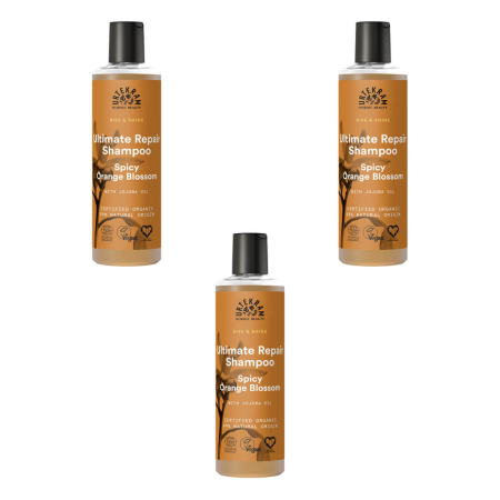 Urtekram - Spicy Orange Blossom Shampoo 250 ml | Ultimate Repair - 250 ml - 3er Pack