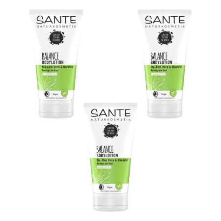 Sante - Balance Bodylotion bio-Aloe und Mandelöl - 150 ml - 3er Pack