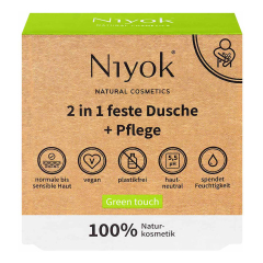 Niyok - 2 in 1 Feste Dusche und Pflege Green Touch - 80 g