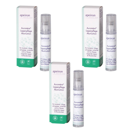 Apeiron - Auromère Lippenpflege Akut-Lotion - 10 ml - 3er Pack