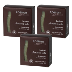 Apeiron - Pflanzenölseife Brahmi - 100 g - 3er Pack