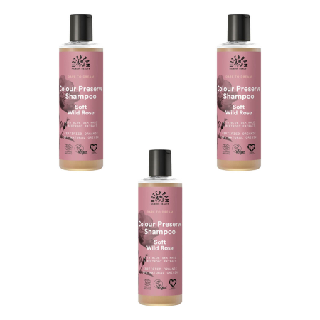 Urtekram - Soft Wild Rose Shampoo - 250 ml - 3er Pack