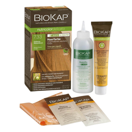 BioKap - Haarfarbe goldenes Weizenblond 7.33 Rapid - 135 ml
