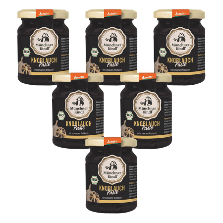 Münchner Kindl - schwarze Knoblauch Paste Demeter - 125 ml - 6er Pack