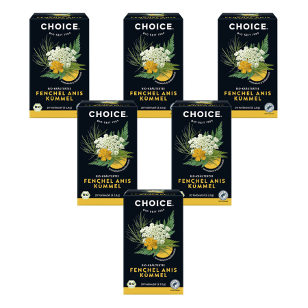 Yogi Tea - CHOICE Fenchel Anis Kümmel bio - 20 g - 6er Pack