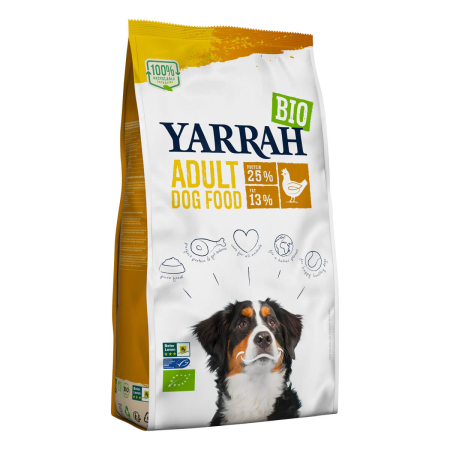 Yarrah - Trockenfutter mit Huhn für erwachsene Hunde bio - 10 kg