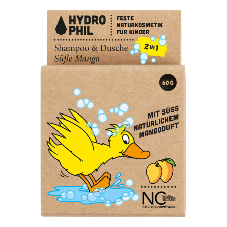 HYDROPHIL - 2in1 Shampoo & Dusche Ente Süße Mango - 60 g