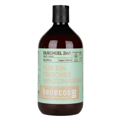benecos - Duschgel 2in1 Minze Haut & Haar bio - 500 ml