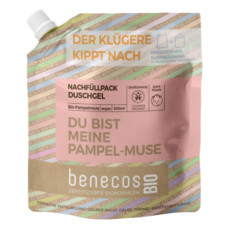 benecos - Duschgel BIO-Pampelmuse Nachfüllbeutel - 500 ml