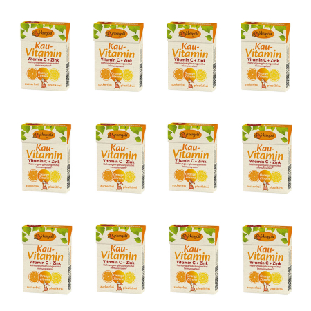 Birkengold - Natur Kau Vitamin C und Zink - 20 Stück - 12er Pack