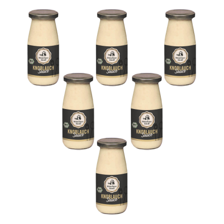 Münchner Kindl - weiße Knoblauch Sauce bio - 250 ml - 6er Pack