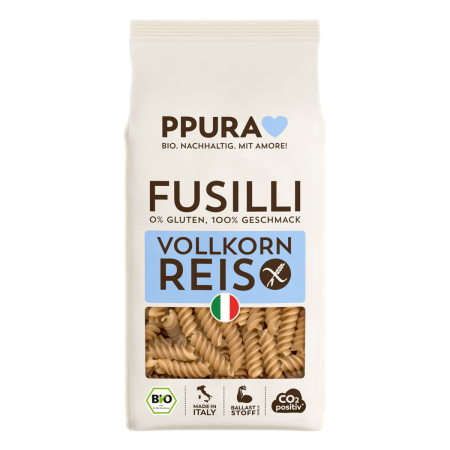 PPURA - Fusilli aus Vollkornreis glutenfrei bio - 400 g